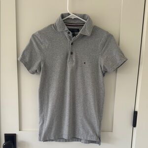 Tommy Hilfiger Men's Gray Slim Fit Polo Shirt